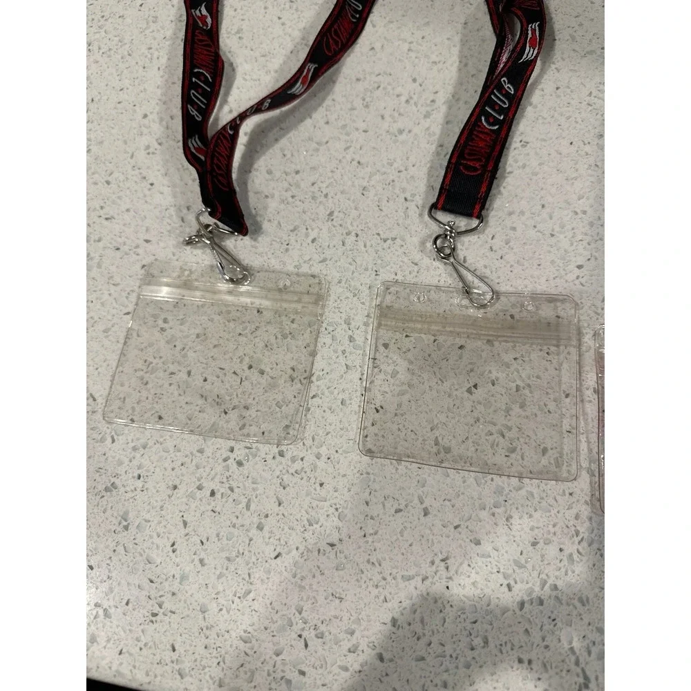 Genuine Walt Disney Castaway Club Cruise Line‎ Black & Red Adjustable Lanyard